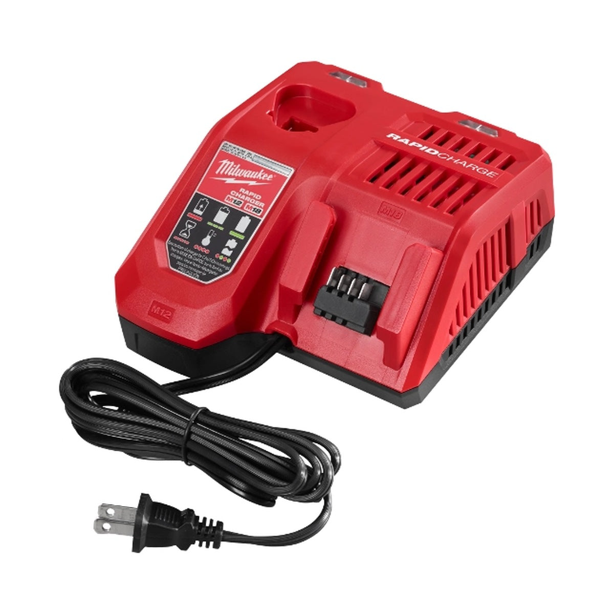 Milwaukee M12-18FC Chargeur rapide pour M12 et M18 – Rouge – Complet