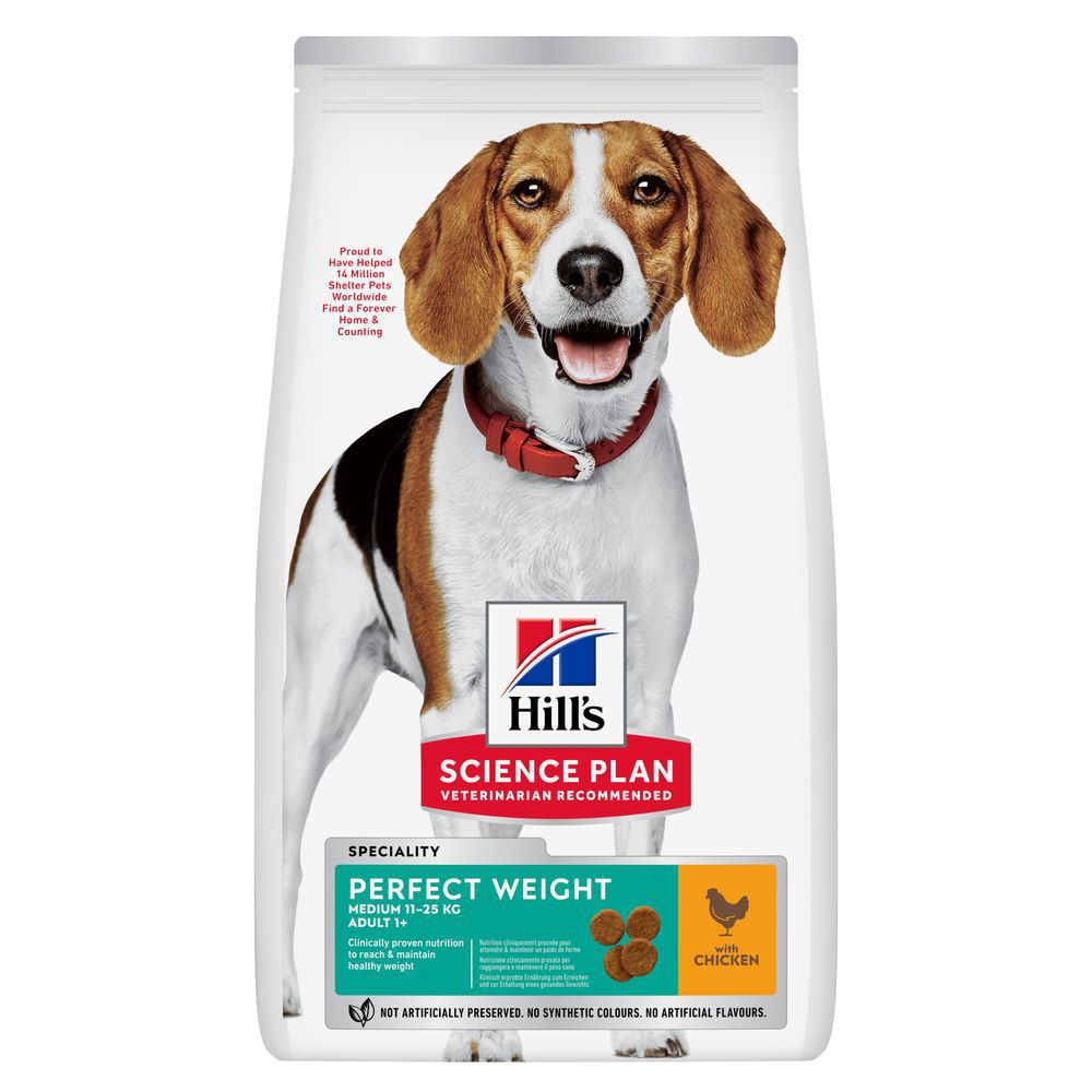 Hill’s Science Plan Perfect Weight Adult 1+ Medium au poulet – lot économique 2 x 12 kg