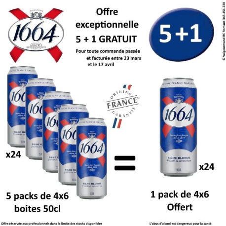 1664 Blonde 50cl â 5+1 lot