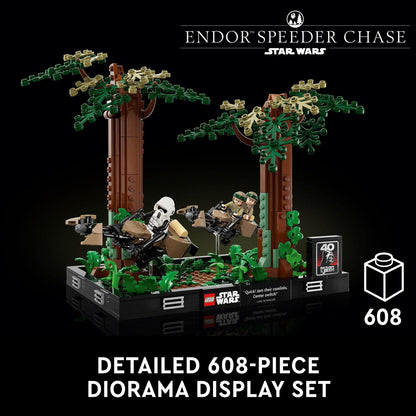 LEGO® Star Wars™ diorama de la poursuite en speeder sur Endor 75353
