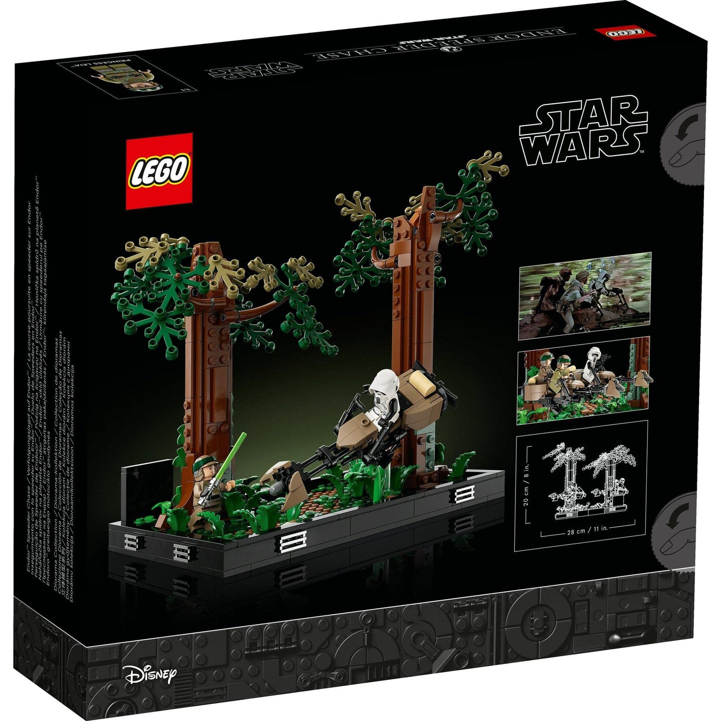 LEGO® Star Wars™ diorama de la poursuite en speeder sur Endor 75353