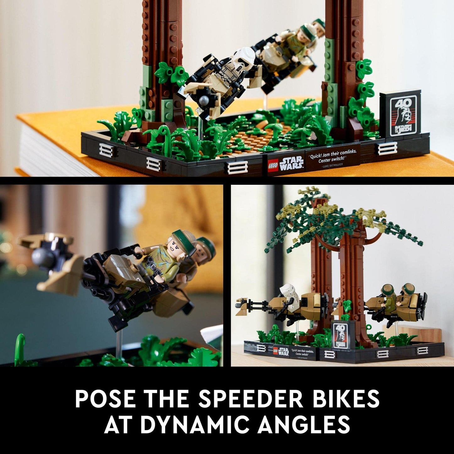 LEGO® Star Wars™ diorama de la poursuite en speeder sur Endor 75353