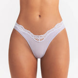 FITS EVERYBODY LACE DIPPED THONG 5-PACK | IVORY PEARL BOW MULTI