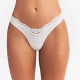 FITS EVERYBODY LACE DIPPED THONG 5-PACK | IVORY PEARL BOW MULTI
