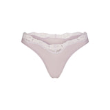 FITS EVERYBODY LACE DIPPED THONG 5-PACK | IVORY PEARL BOW MULTI