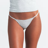LIGHTWEIGHT COTTON STRING THONG 10-PACK | HEATHER SOOT MULTI