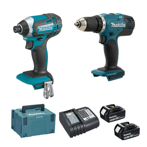 Pack de 2 machines 18V Li-Ion MAKITA DLX2141JX2 3 Ah (DTD152 + DDF453)
