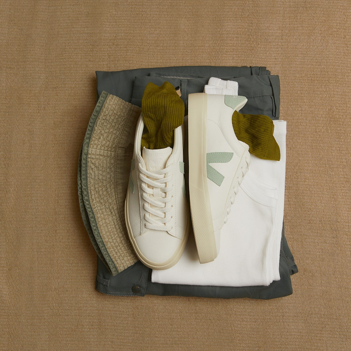 CAMPO LEATHER WHITE MATCHA