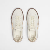 VOLLEY LEATHER WHITE PLATINE BARK
