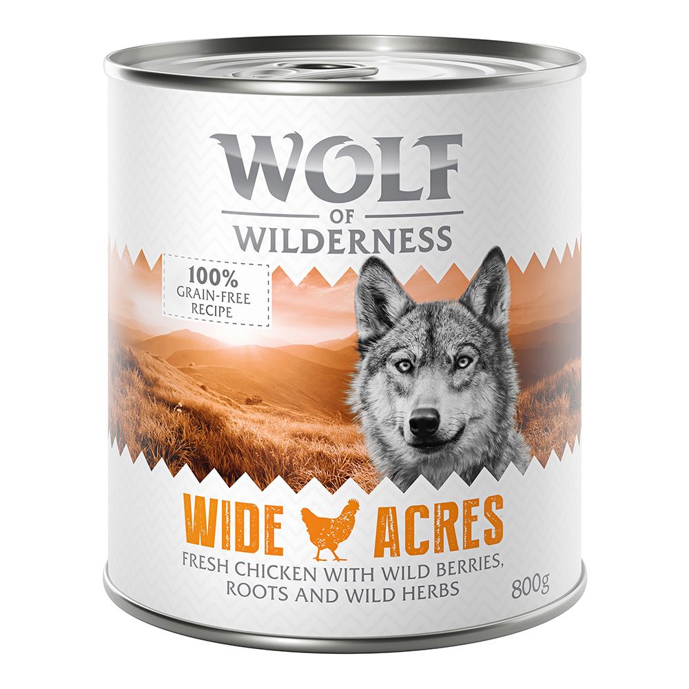 Wolf of Wilderness Single Protein « Wide Acres » au poulet – lot 24 x 800 g